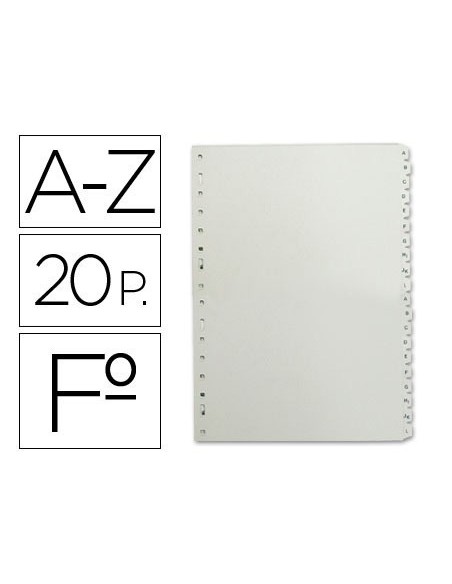 SEPARADOR ALFABETICO MULTIFIN 3005 PLASTICO FOLIO NATURAL
