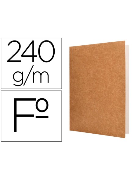 SUBCARPETA LIDERPAPEL FOLIO KRAFT INTERIOR BLANCO 240G/M2
