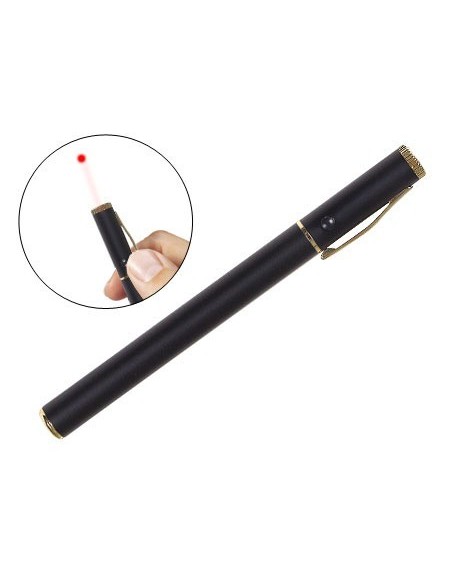 PUNTERO LASER Q-CONNECT HAZ DE LUZ ROJA METALICO COLOR NEGRO