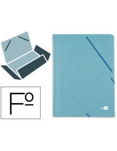 CARPETA LIDERPAPEL GOMAS FOLIO 3 SOLAPAS CARTON PRESPAN VERDE