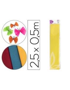 PAPEL CRESPON LIDERPAPEL 50 CM X 2.5M 34G/M2 AMARILLO