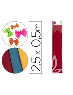 PAPEL CRESPON LIDERPAPEL 50 CM X 2.5M 34G/M2 ROJO