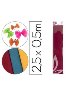 PAPEL CRESPON LIDERPAPEL 50 CM X 2.5M 34G/M2 BURDEOS