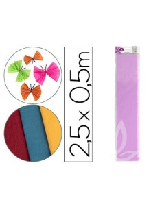 PAPEL CRESPON LIDERPAPEL 50 CM X 2.5M 34G/M2 LILA