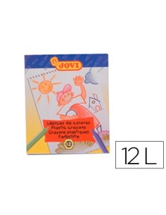 LAPICES CERA JOVI HEXAGONAL CAJA DE 12 COLORES