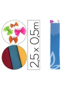 PAPEL CRESPON LIDERPAPEL 50 CM X 2.5M 34G/M2 AZUL