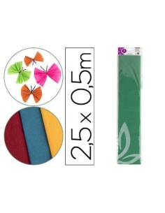 PAPEL CRESPON LIDERPAPEL 50 CM X 2.5M 34G/M2 VERDE