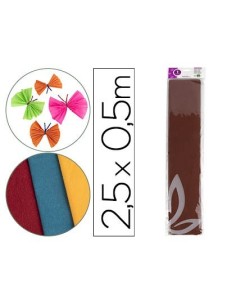 PAPEL CRESPON LIDERPAPEL 50 CM X 2.5M 34G/M2 MARRON