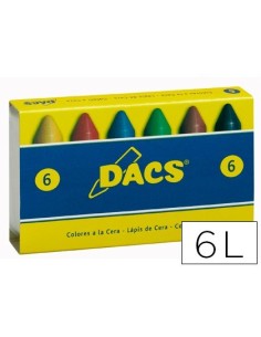 LAPICES CERA DACS CAJA DE 6 COLORES SURTIDOS