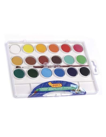 ACUARELA JOVI 18 COLORES ESTUCHE DE PLASTICO