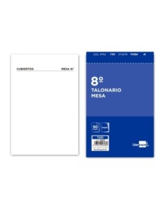 TALONARIO LIDERPAPEL CAMARERO 8. ORIGINAL Y COPIA T231 PAPEL AUTOCOPIANTE