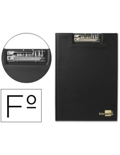 CARPETA LIDERPAPEL MINICLIP SUPERIOR FOLIO PLASTICO NEGRO