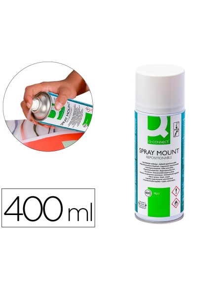 PEGAMENTO Q-CONNECT SPRAY QUICK MOUNT ADHESIVO REPOSICIONABLE 400 ML