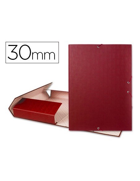 CARPETA PROYECTOS LIDERPAPEL FOLIO LOMO 30MM CARTON FORRADO ROJA