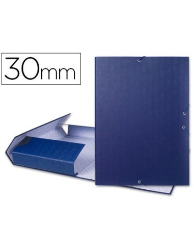 CARPETA PROYECTOS LIDERPAPEL FOLIO LOMO 30MM CARTON FORRADOAZUL