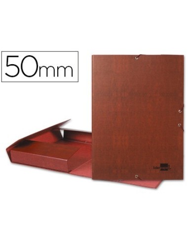 CARPETA PROYECTOS LIDERPAPEL FOLIO LOMO 50MM CARTON FORRADOCUERO
