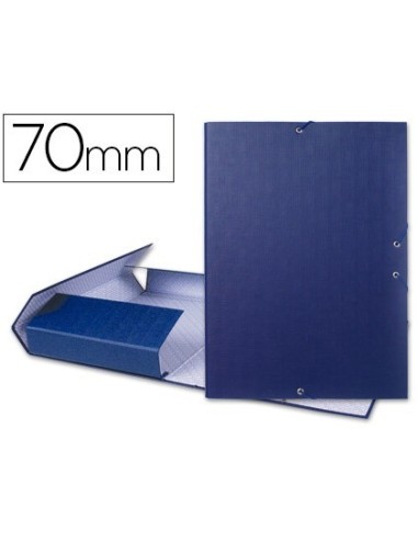 CARPETA PROYECTOS LIDERPAPEL FOLIO LOMO 70MM CARTON FORRADOAZUL