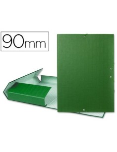 CARPETA PROYECTOS LIDERPAPEL FOLIO LOMO 90MM CARTON FORRADOVERDE