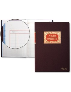 LIBRO MIQUELRIUS FOLIO 100 HOJAS CUENTAS CORRIENTES DEBE HABER Y SALDO