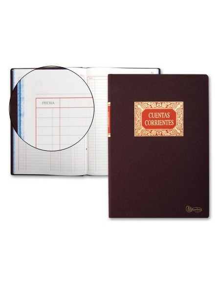 LIBRO MIQUELRIUS FOLIO 100 HOJAS CUENTAS CORRIENTES DEBE HABER Y SALDO