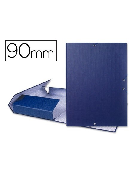 CARPETA PROYECTOS LIDERPAPEL FOLIO LOMO 90MM CARTON FORRADOAZUL
