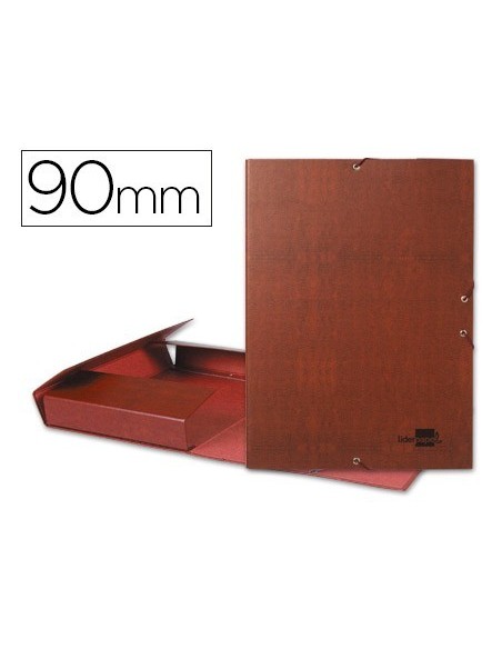 CARPETA PROYECTOS LIDERPAPEL FOLIO LOMO 90MM CARTON FORRADOCUERO