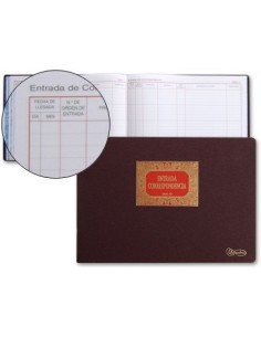 LIBRO MIQUELRIUS N.42 FOLIO APAISADO 100 HOJAS ENTRADA DE CORRESPONDENCIA