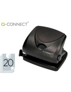 TALADRADOR Q-CONNECT KF01234 NEGRO ABERTURA 2 MM CAPACIDAD 20 HOJAS
