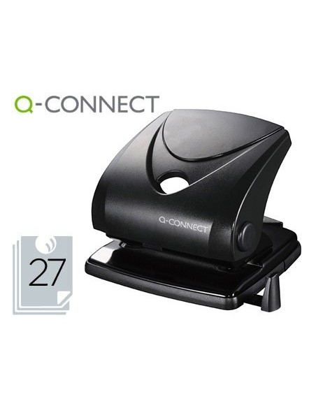 TALADRADOR Q-CONNECT KF01235 NEGRO ABERTURA 2,7 MM CAPACIDAD 27 HOJAS
