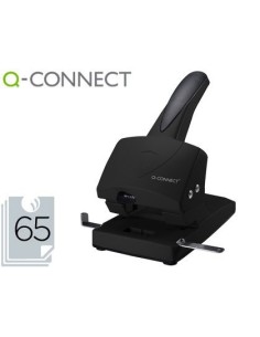 TALADRADOR Q-CONNECT KF01237 NEGRO ABERTURA 6,5 MM CAPACIDAD 65 HOJAS