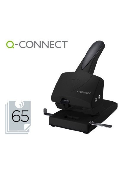 TALADRADOR Q-CONNECT KF01237 NEGRO ABERTURA 6,5 MM CAPACIDAD 65 HOJAS