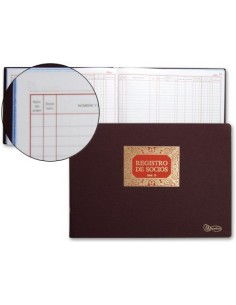 LIBRO MIQUELRIUS N.13 FOLIO APAISADO 100 HOJAS REGISTRO DE SOCIOS