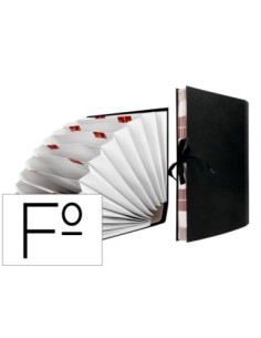 CARPETA FUELLE LIDERPAPEL FOLIO CARTON FORRADO NEGRA