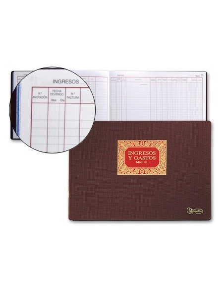 LIBRO MIQUELRIUS N.61 FOLIO 100 HOJAS INGRESOS Y GASTOS