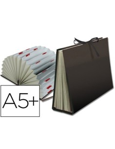 CARPETA FUELLE LIDERPAPEL CUARTO CARTON FORRADO NEGRA
