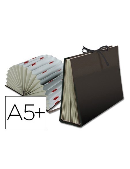 CARPETA FUELLE LIDERPAPEL CUARTO CARTON FORRADO NEGRA