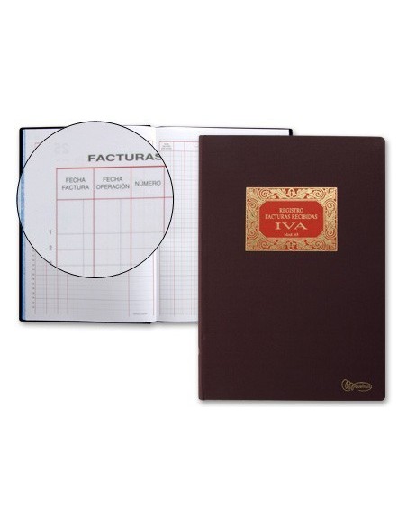 LIBRO MIQUELRIUS N.65 FOLIO 100 HOJAS FACTURAS RECIBIDAS