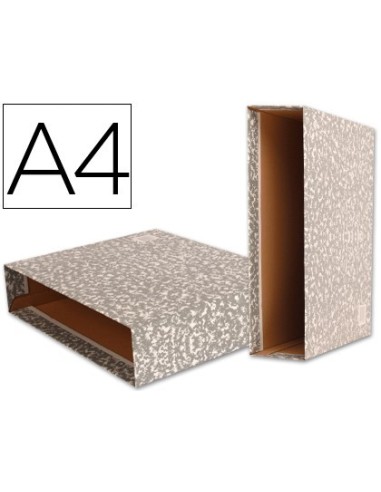 CAJA ARCHIVADOR LIDERPAPEL CLASSIC RED A4 GRIS