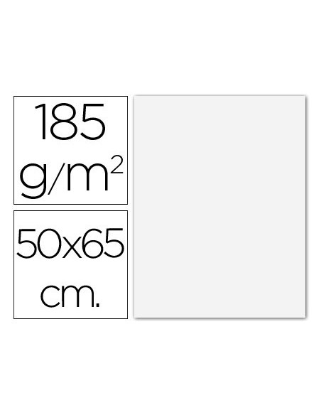 CARTULINA GUARRO BLANCA -50X65 CM -185 GR