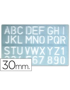 PLANTILLA LIDERPAPEL ROTULACION 1600 LETRAS Y NUMEROS 30 MM