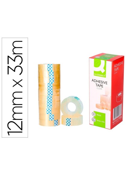 CINTA ADHESIVA Q-CONNECT 33 MT X 12 MM