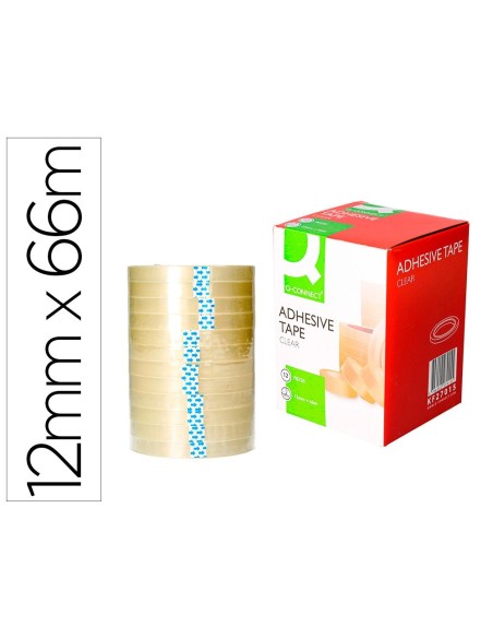CINTA ADHESIVA Q-CONNECT 66 MT X 12 MM