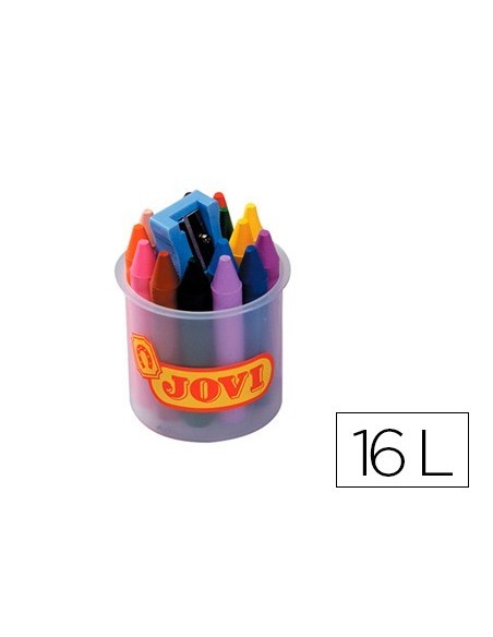 LAPICES CERA JOVICOLOR BOTE DE 16 COLORES SURTIDOS