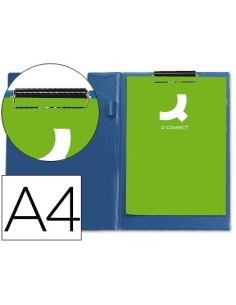 CARPETA Q-CONNECT MINICLIPS PLASTICO DIN A4 AZUL