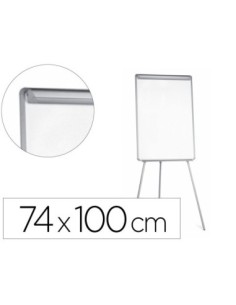 PIZARRA BLANCA Q-CONNECT CON TRIPODE REGULABLE 90X70X195CM Y BRAZOS EXTENSIBLES PARA CONFERENCIAS SUPERFICIE LACADA