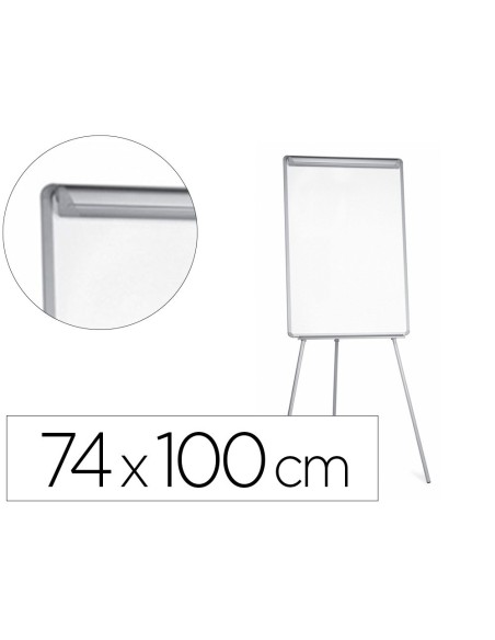 PIZARRA BLANCA Q-CONNECT CON TRIPODE REGULABLE 90X70X195CM Y BRAZOS EXTENSIBLES PARA CONFERENCIAS SUPERFICIE LACADA