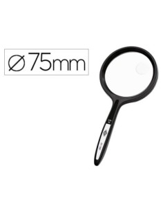 LUPA Q-CONNECT CRISTAL BIFOCAL 75 MM MANGO CURVO