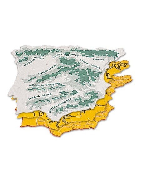 PLANTILLA LIDERPAPEL MAPA ESPAÑA PLASTICO 22X18 CM BOLSA DE 3 UNIDADES