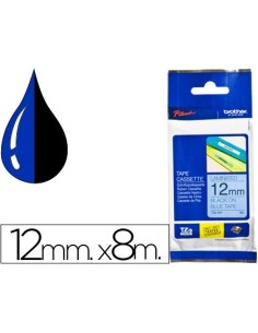 CINTA BROTHER TZE-531 AZUL-NEGRO 12MM LONGITUD 8 MT