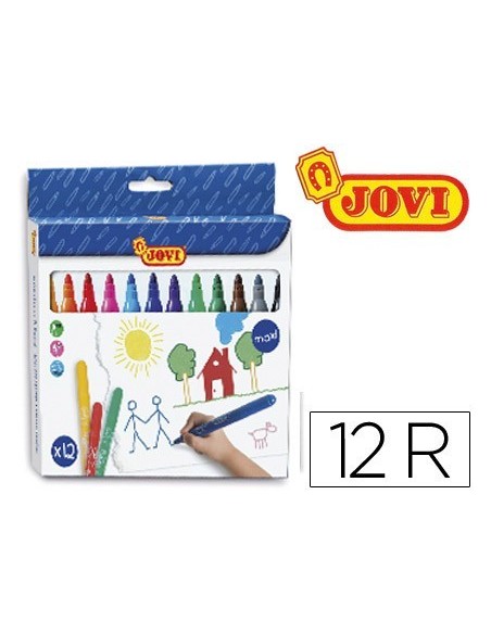 ROTULADOR JOVI MAXI 13 MM CAJA DE 12 ROTULADORES SURTIDOS